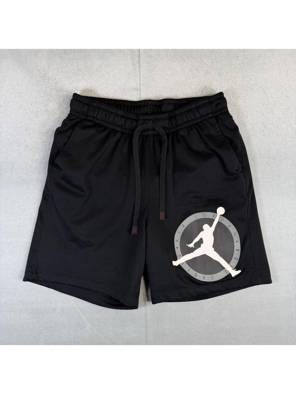 Air Jordan Flight MVP Shorts Mens Small Black Mesh Jumpman Basketball 6" DV602